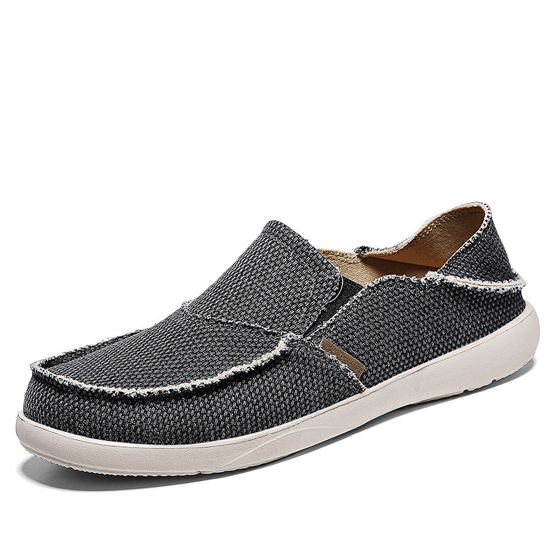 [Factory Direct Sales] Cross-border large size men's half-drag, lightweight and breathable slip-on slippers for driving and outdoor driving canvas shoes