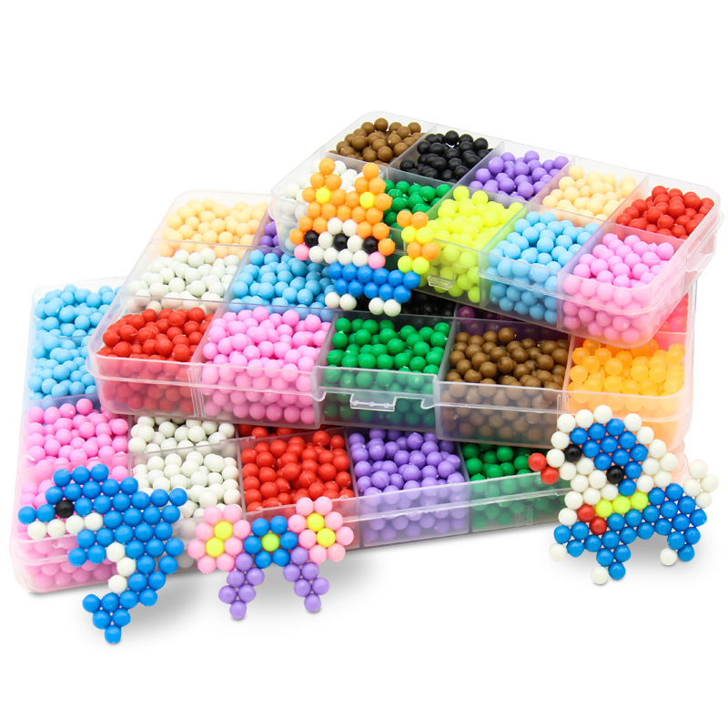 Water mist magic beads, no ironing, spray water beans, handmade diy water sticky beads, children's educational puzzles, bean puzzle wholesale