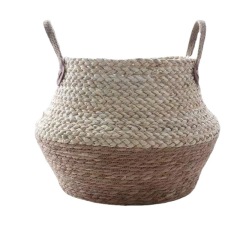 Plant crafts, straw woven decorative home flower pots, flower baskets, foldable woven flower pots, straw woven flower pots, plants