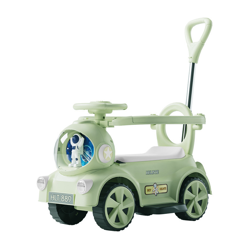 Children's twist car electric motorcycle baby four-wheel scooter 1-3-6 years old lightweight baby stroller charging