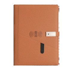 Multifunctional mobile power supply wireless charging USB flash drive notebook business office power bank notepad gift set