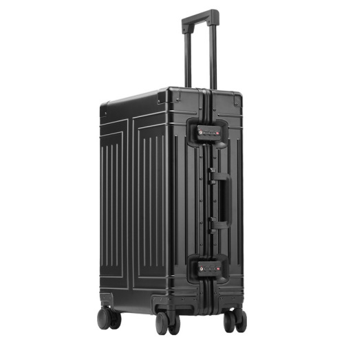 Trolley case, all-aluminum 24-inch travel suitcase, universal wheel, aluminum frame, student female password box, multi-functional male suitcase