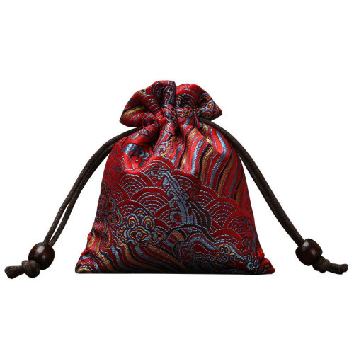 Chinese style double-layer brocade bag drawstring drawstring storage packaging gift jewelry bracelets toy bag