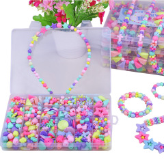 24 grid boxed beads for delivery, children's toys, beaded bracelets, necklaces, girls' gift crafts, DIY headwear materials