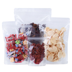 Highly transparent self-standing bag, rounded corner zip-lock bag, snacks, dried fruit, food packaging bag manufacturer wholesale 100 price