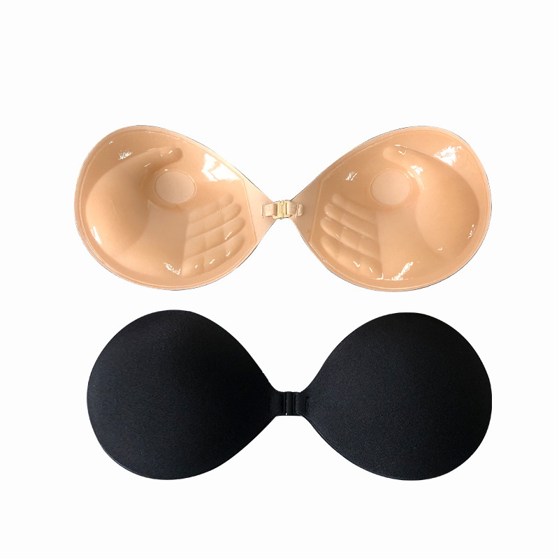 Adam's Hand thickened 3CM palm cup push-up bra round cup shoulder strap front buckle palm drawstring invisible chest patch