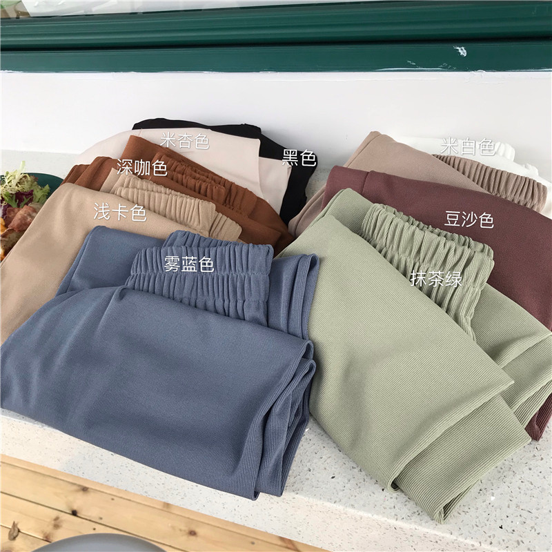 Must-have versatile draped wide-leg pants, loose slimming elastic high-waisted straight casual pants in 8 colors