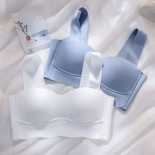 Bandeau style seamless sports bra women's vest thin small breast push up push up big breasts make small no wire bra