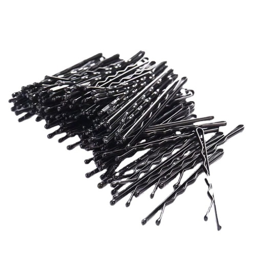 Hair clip clip one-word clip simple black hair clip broken hair small clip fixed hair headwear female steel clip U-shaped clip