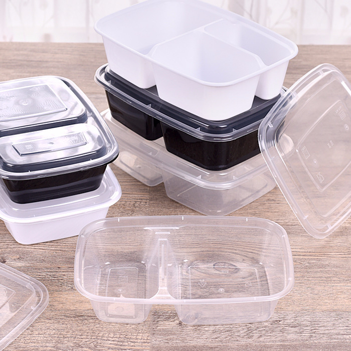 Mingxing disposable lunch box thickened 828 two compartments F638 three compartments 6838 takeaway fast food lunch box lunch box