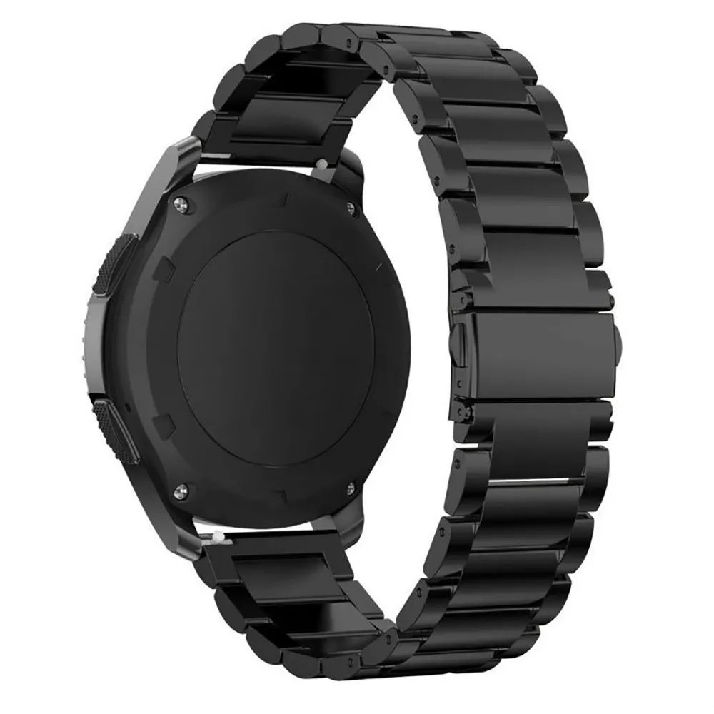 Suitable for Huawei gt Samsung apple iwatch Garmin watch strap universal three-strain stainless steel three-bead strap cross-border