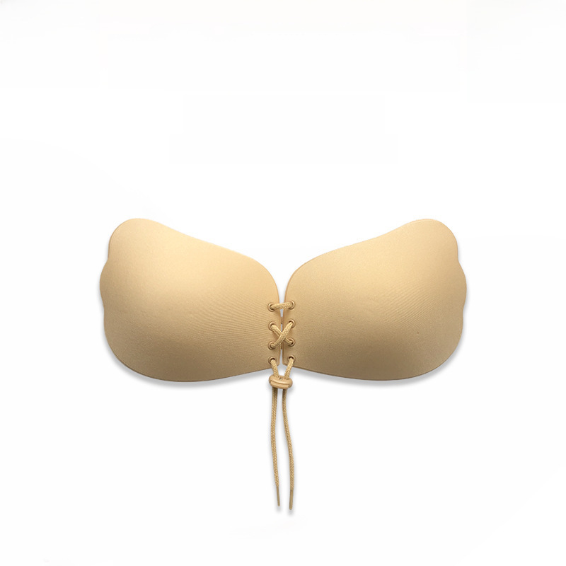 Cross-border lesbian goddess push-up breast patch invisible mango cup bra strapless round cup underwear wing silicone latex patch