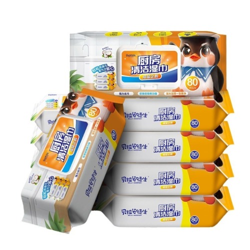 Bella Andersen The Mighty Penguin Big Mac Kitchen Wipes Degreasing and Contamination Cleaning Paper Factory Direct Sales