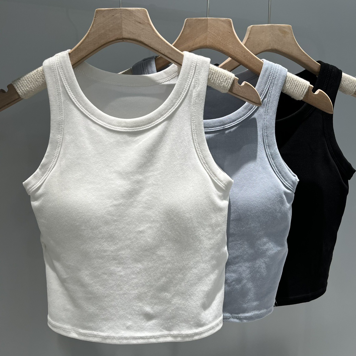 Summer Internet Celebrity Pure Desire White Vest Women's Internal Bottoming Bra All-in-One Beautiful Back Top with Breast Pad