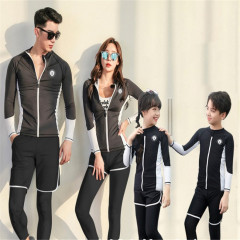Wetsuit parent-child split swimsuit for women and men long-sleeved trousers zipper jellyfish suit for boys and middle-aged children snorkeling and surfing couples
