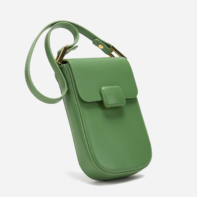 Mobile phone bag niche design fashionable texture mini crossbody bag handbag bag candy color bag niche