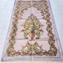 New cross-border foreign trade embroidered blanket, retro fashion living room carpet, home bedroom bedside embroidered carpet floor mat