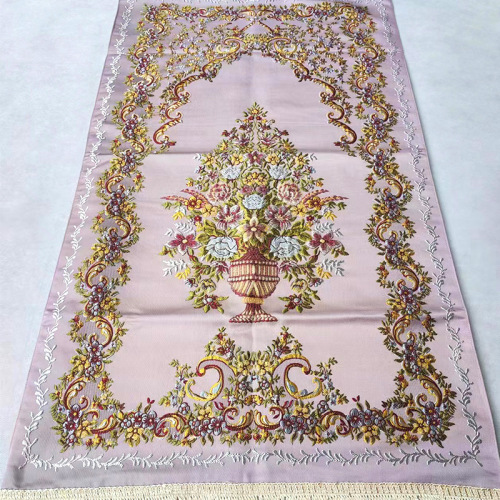 New cross-border foreign trade embroidered blanket, retro fashion living room carpet, home bedroom bedside embroidered carpet floor mat
