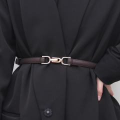 Belt for women with buckle, adjustable decoration, skirt, suit, simple thin belt, sweater waist, Korean style decorative belt
