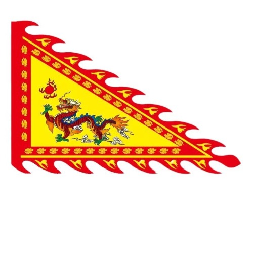 Antique triangular dragon and phoenix flag, temple fair, ancestor worship sign, tea house, tavern, shop flag, scenic spot performance, ancient war flag wholesale