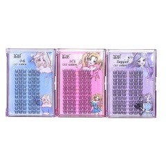 Lishu Girl Group Idol Series 3 False Eyelashes Book Girl Natural Simulation Trilogy Single Cluster Segmented Self-Adhesive