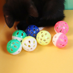 Cat toy manufacturer direct sales two-color plastic cat scratching ball cat self-pleasure interactive sounding bell ball cat toy