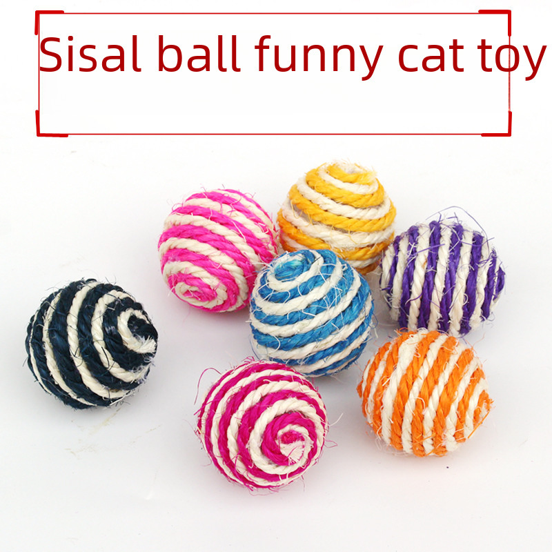 Sisal ball cat toy ball, cat walking toy, cat scratching ball, pet supplies