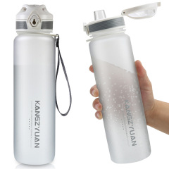 Plastic cup sports water cup kettle outdoor 1l large capacity frosted space cup large water cup creative gift manufacturer