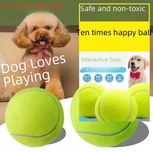 Dog toys, elastic tennis balls, chew-resistant toys for large, medium and small dogs, rubber training balls, pet supplies