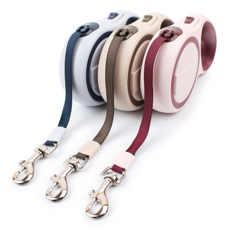 Spot quick-release dog automatic traction rope telescopic two-color dog rope dog walking pet supplies beautiful and fashionable multi-color