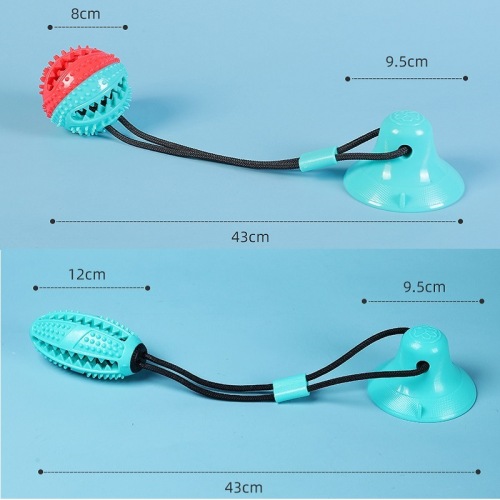 Pull-string teething dog toy Amazon double suction cup tug-of-war dog supplies Self-pleasure dog food leakage toy