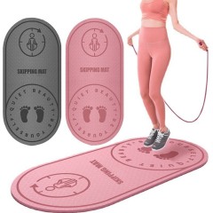 Thickened skipping shock-absorbing pad, special indoor buffering and soundproofing yoga mat for adults and children, home sports fitness mat