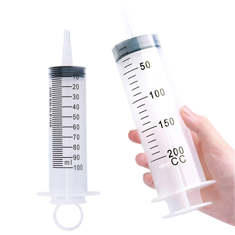 Foreign trade syringe hand-push screw-mouth syringe with scale industrial dispensing syringe pumping ink large-capacity syringe