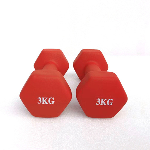 Cross-border plastic dipped frosted dumbbells for home exercise yoga aerobics hexagonal small dumbbells fitness frosted plastic dipped dumbbells