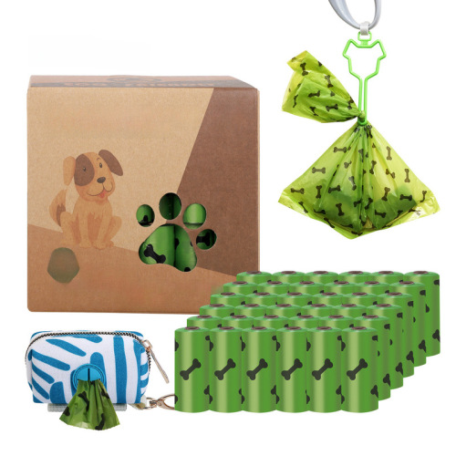 Manufacturer's hot selling 1.5 silk poop bag for dogs to go out to pick up poop bag EPI biodegradable pet garbage bag poop bag