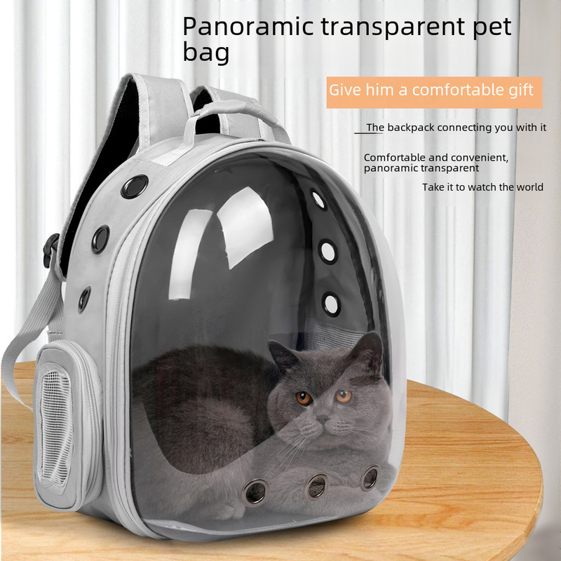 2024 New Space Capsule Transparent Cat Bag Going Out Breathable Backpack Pet Bag Portable Cat Bag Pet Supplies Wholesale