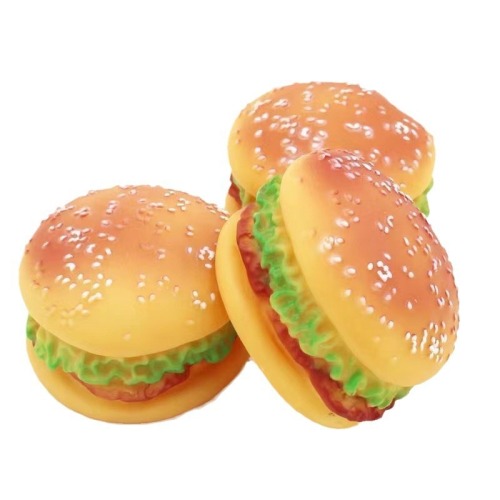 Dog sounding toy, simulated hamburger pet toy, small and medium-sized dog Teddy molar training ball pet supplies