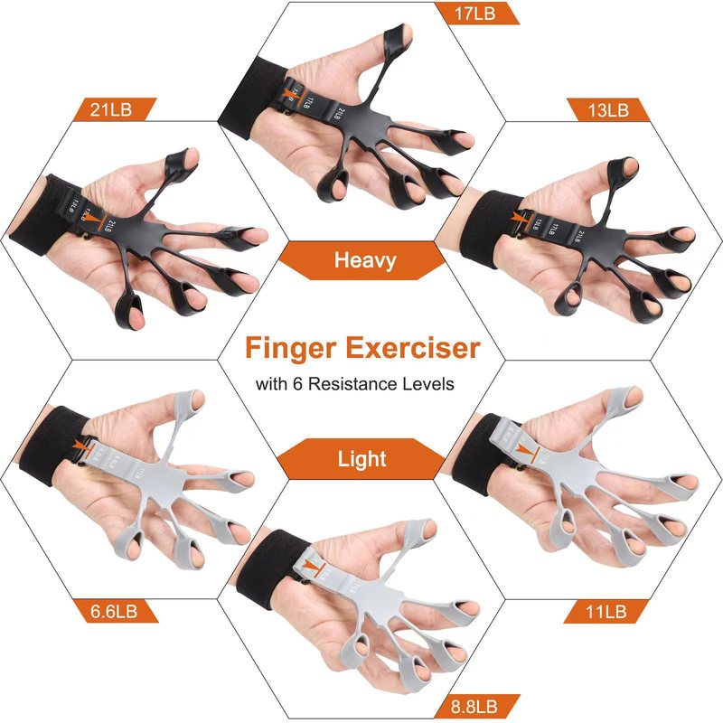5-finger hollow finger trainer finger tensioner wrist tensioner basketball corrector finger training equipment