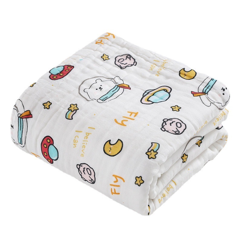 Baby bath towel cotton six-layer gauze baby supplies quilt baby wrap baby bath towel newborn child bath towel