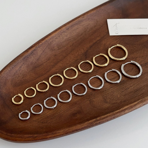 Classic daily plain metal earrings for women Korean simple personality versatile temperament fashion earrings earrings earrings