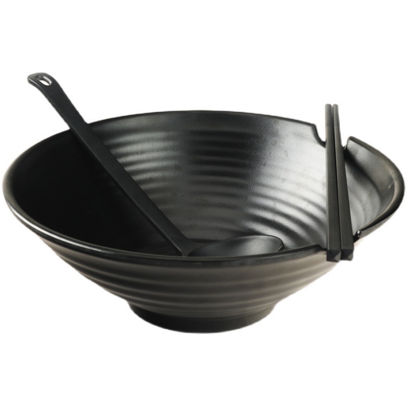 [Wholesale] Melamine tableware commercial imitation porcelain Malatang large noodle bowl ramen black beef noodle house rice noodle soup noodle bowl