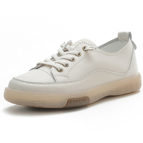 Beef tendon sole leather small white shoes casual shoes new soft sole leather slip-on women's shoes spring and autumn single shoes student shoes for women