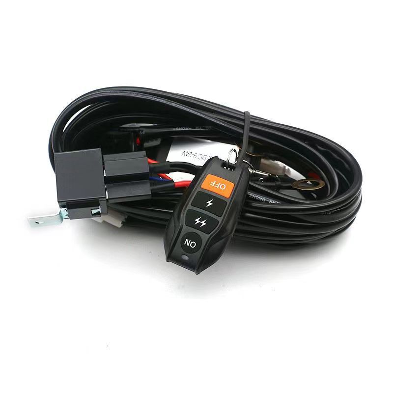 Cross-border truck off-road vehicle spotlight dedicated wireless remote control wire harness 12V24V switch wire harness with relay wire set