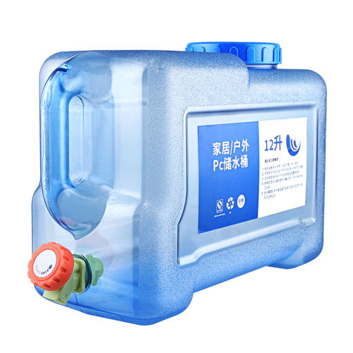 Outdoor bucket for household water storage, pure bucket of mineral water, car-mounted water tank with faucet, large plastic box for drinking water storage