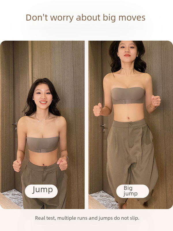 Original patented strapless underwear for women with small breasts, invisible non-slip tube top, wrapped chest, anti-exposure, traceless bra