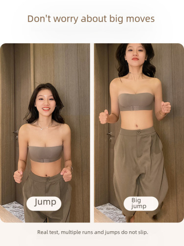 Original patented strapless underwear for women with small breasts, invisible non-slip tube top, wrapped chest, anti-exposure, traceless bra