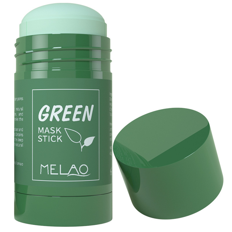 MELAO cross-border green tea solid mud mask stick 40g hydrating, moisturizing, exfoliating and cleansing smear mask stick manufacturer