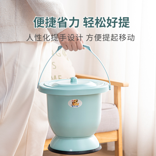 Pregnant woman urine bucket adult spittoon home bedroom deodorant female elderly night pot urinal high-foot urinal potty with lid