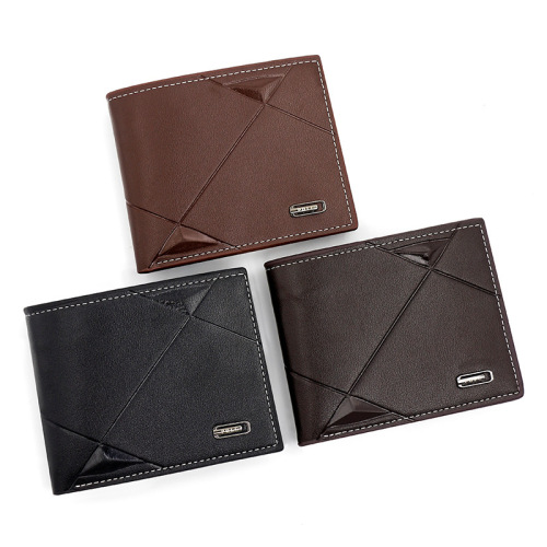 New Men's Wallet Men's Short Multi-Card Slot Fashion Casual Wallet Men's Youth Thin Three-fold Horizontal