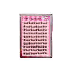 Cute eyelashes for lazy people large capacity self-adhesive glue-free three-part false eyelashes natural single cluster novice comic eyelashes